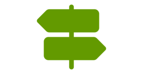 grünes Wegweißer Icon